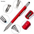 Wenefang multi cleaning pen 7 in1 Multifunction Ballpoint Pen with Modern Handheld Tool Measure Technical Ruler Screwdriver Touch Screen Stylus Spirit LevelTool Sets. 