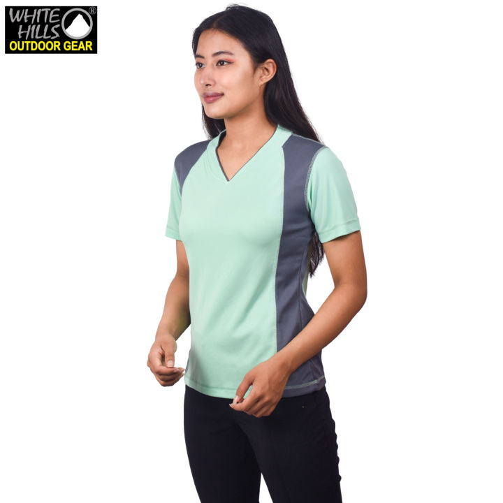 Multicolor%20Aqua%20Grey%20Trekking%20and%20Outdoor%20Sports%20T-shirts%20for%20Women%20-%20Image%203