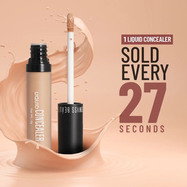 Swiss%20Beauty%20Liquid%20Light%20Weight%20Concealer%20With%20Full%20Coverage%20%7CEasily%20Blendable%20Concealer%20For%20Face%20Makeup%20%7C%20Sand%20Sable,%206G%20-%20Image%204