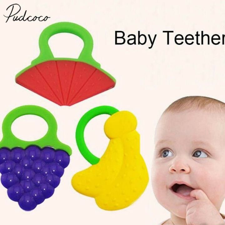 Baby Accessories Infant Teether Lovely Cartoon Shape Teethers Silicone BPA Free Baby Fruit Vegetable New Baby Dental Care(1 pcs)