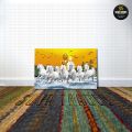 7 White Running Vastu Horse Wall Hang Canvas Art Print With Wooden Frame by Suva Trades. 