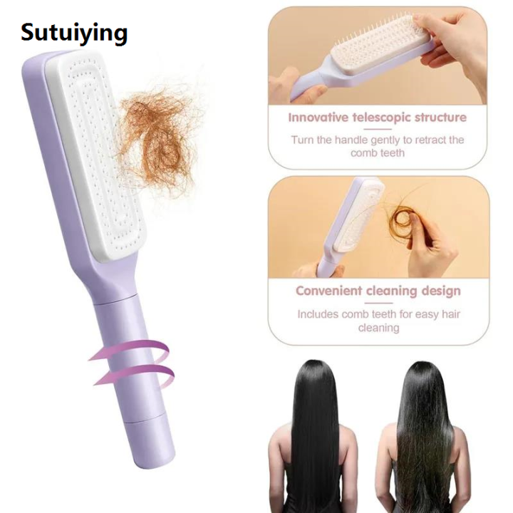 Sutuiying%20Rotatable%20Self%20Cleaning%20Hair%20Brush%20Telescopic%20Massage%20Airbag%20Combs%20Original%20Retractable%20Bristle%20Hair%20Brush%20Anti-Static%20Sclap%20Massage%20Comb%20-%20Image%203