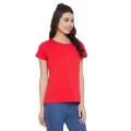 Comfort Round Neck T-Shirt For Women (CL-RED). 