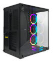 Redragon Wideload GC-802 Full Size ATX PC Glass Case with 4 RGB Fans Included. 