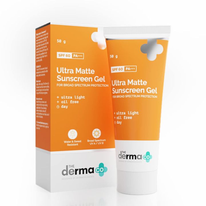 The Derma Co Ultra Matte Sunscreen Gel With SPF 60 -50 gm