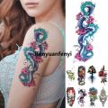 Renyuan Waterproof Temporary Tattoo Sticker Blue Ice Dragon Plum Blossom 2025 Flash Tattoos Family Tree Fox Body Art Arm Tatoo Women Men. 