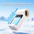 Portable 3000mAh Battery Mini Handheld Fan 5 Gear Wind LED Display Portable Pocket Fan Rechargeable High Speed Turbo Fan Gift. 