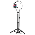 26CM Selfie Ring Light with Tripod Stand, Cell Phone Holder Dimmable 3 Light Modes. 