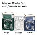 Viral Mini Air Cooler Fan/ Humidifier with USB charger | 5 spray ports | 7 color light options | 3 Fan Speed | Timer Option | Desktop Fan. 