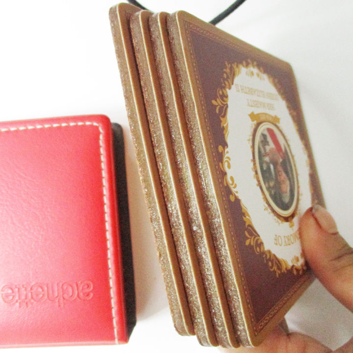 Coaster Customization MDF Medium Fiberboard Placemats for Kitchen Restaurant Bar Use Fiberboard Paint Edge Heat Resistant Cork Coasters