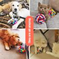 Wiggle Ball Cat Dog Toy, Dog Toys Pet Colorful Interactive Ball with Bell, 5 Sizes Wiggle Toy Balls, Dog Ball Puppy Supply, Interactive Dog Cat Ball. 