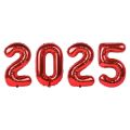 New 40 Inch 2025 Digital Balloons Party Supplies New Year Aluminum Foil Balloons Colorful Globo New Year Decorations. 