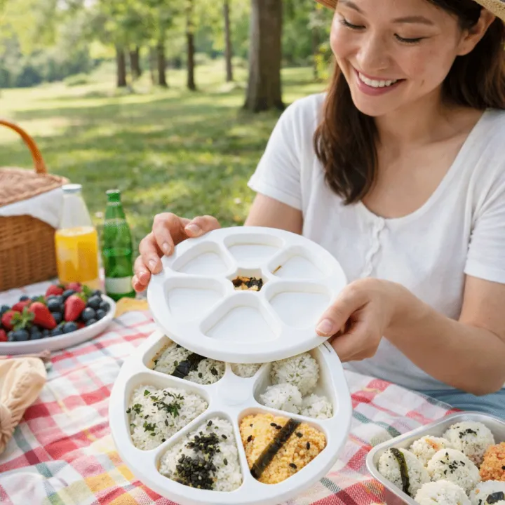 Practical 6 Grids Triangle Sushi Mold Homemade Japanese Style Rice ...