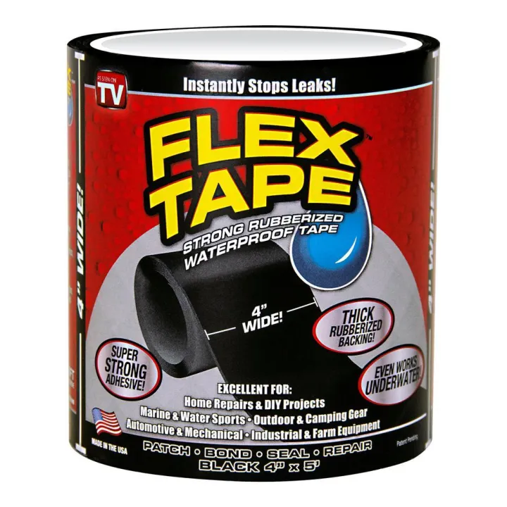 Flex%20Tape%20Rubberized%20Waterproof%20Tape,%204"%20X%205"-%20Black%20-%20Image%203
