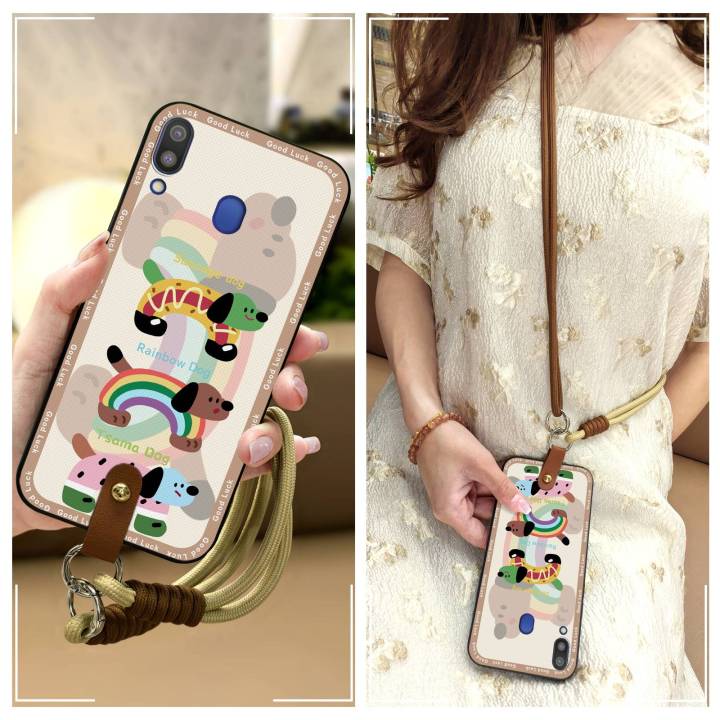 Fashion%20Design%20Waterproof%20Phone%20Case%20For%20Samsung%20Galaxy%20M20/SM-M205FD%20Graffiti%20Lanyard%20Back%20Cover%20Silicone%20Cartoon%20Cute%20-%20Image%207