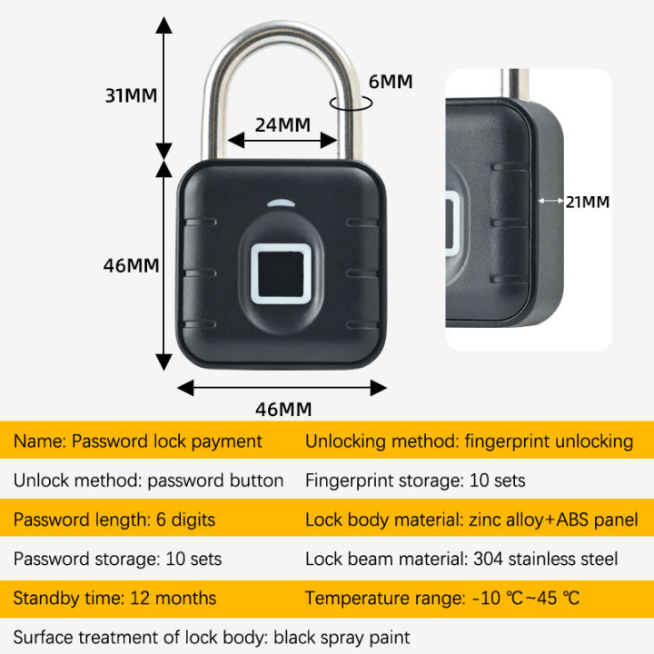 Quick Unlock Rack Smart Biometric Fingerprint Smart Door Lock Keyless Quick Unlock Anti ...