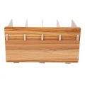 Detachable Wooden 4 Sections Storage Rack Box Desktop Board DIY Organizer Detachable Book Shelf Rack CD DVD Stand Brown. 