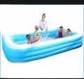 Bestway Inflatable Swimming Pool Adult Kids Family Size Inflatable And Thickened 3 Layer Outdoor Blue Rectangular Large Size 3.05m x 1.83m x 56cm. 