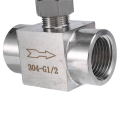 1/2 Inch Equal Female Thread 304 Stainless Steel Flow Control Shut Off Needle Valve. 
