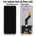 6.82 Original X688 For Infinix Hot 10 Play LCD Display Touch Screen Digitizer Assembly Repair Replacement Parts X688C X688B LCD. 