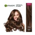 GARNlER Color Naturals Creme Hair Color - 7.3 Golden Brown (55ml+50g). 