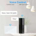 WIFI Smart Touch Light Wall Switch Interruptor Glass Panel 8 Gang Tuya Smart Life for Alexa Home White. 