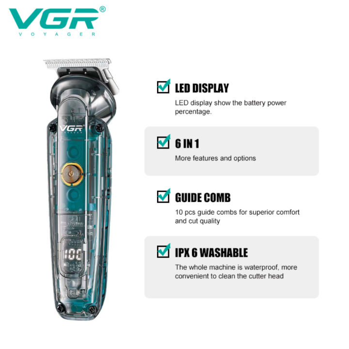 New VGR Hair Trimmer Electric Barber Hair Cutting Machine Hair Clipper Beard Shaver Multifunctional Trimmer for Men V-102