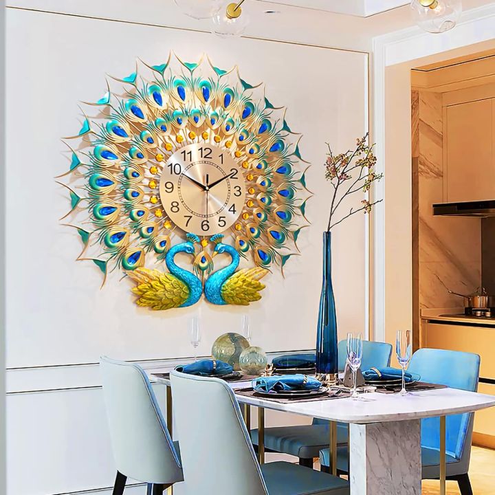 Modern%20And%20Antique%20Style%203D%20Large%20Peacock%20Wall%20Clock%20-%20Image%202