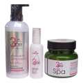 Silk hair 3 in 1 Shampoo - 500ml, Serum - 100ml & Hair Spa - 550ml Combo Set. 