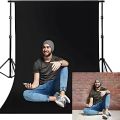 Black Screen 8x12Ft Photography Background Black Screen Cloth. Ideal for Youtube Studio Light Reflector & Video Production Vfx Chroma Editing.. 