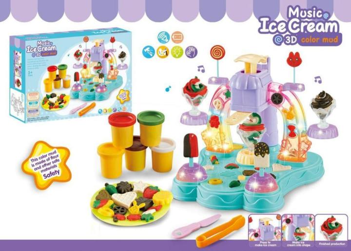 Music Ice Cream and 3D Color Mud