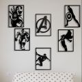 Ressence Enterprises Marvel Superhero Avengers Collections Wooden Wall Decor Frames 6 pc. 