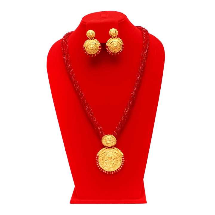 Gold Plated Hydro Pendant Set For Women By Nari Collection