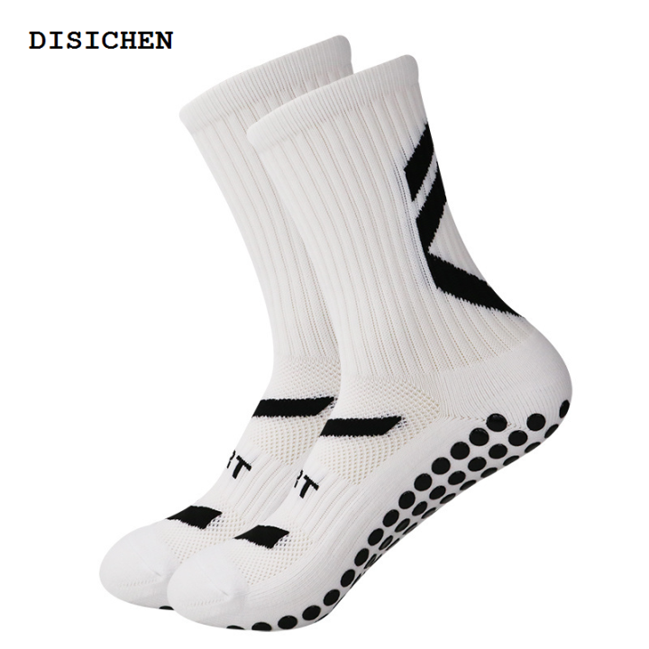DISICHEN Fifty percent discount Soccer Men for 2023 Football Teenage NEW Slip Socks Anti Kid Boys Sport Grips Crew Socks Black White Blue High Qualit