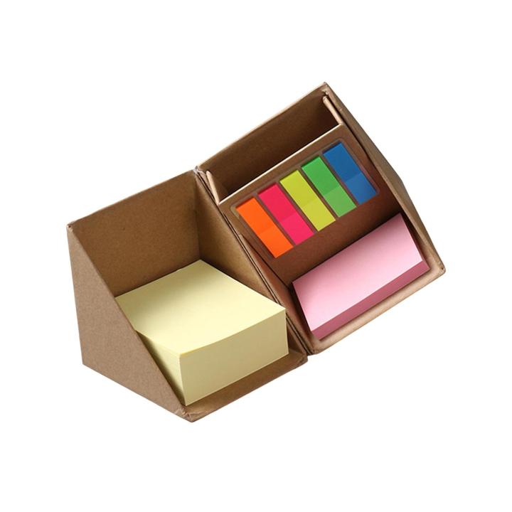 Modeow Foldable Note Storage Square Box Shape Notebook with Pen Holder 500 Note Papers Organize Notes Easily Smooth Writing Thick