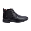Sunrise Black Full Chelsea  Design  Leather Shoe For Men. 