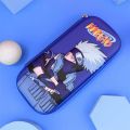 3D Anime Pencil Case Multifunctional Pen Box Large Capacity Stationery Box Double Layer Pen Storage Organizer(3D anime Naruto/kakashi/Sasuke pencil case). 