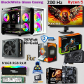 Transparent Powerful Ryzen 7 5700X Pairs Gigabyte RTX 5060 8GB Windforce OC Graphics/24" 200Hz Monitor/8 /16GB DDR4 RAM/ 750Watt 80+Gold PSU Best Performance Gaming PC. 
