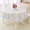 Round Shape Waterproof Dining Table Cloth -Color And Print May Vary. 