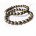 Pyrite Natural Healing Crystal Unisex Jewelry  Bead Bracelets -On Bead Bracelet. 