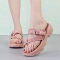 New Korean Version Thick Bottom Fitting Sandals Women's Single Finger Velcro Slippers 8022 - Fashion |. 