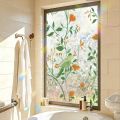 Decorative 45x200cm Decorative Window Film PVC Floral Stained Glass Window Sticker Removable Static Cling Privacy Sticker Bathroom. 