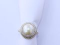 Silver Pearl  Ring. 