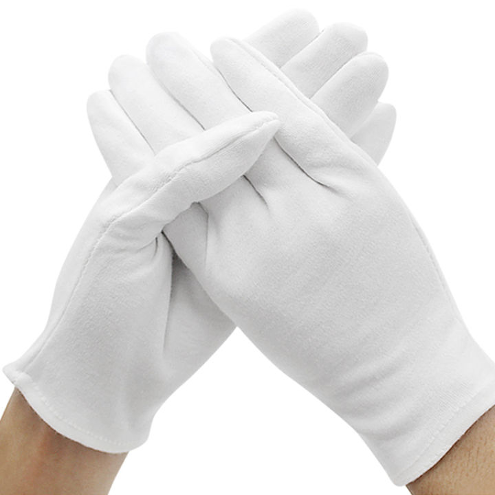 Bizzy%201%20Pairs%20New%20Full%20Finger%20Men%20Women%20Etiquette%20White%20Cotton%20Gloves%20Waiters%20Drivers%20DUJU%20-%20Image%204