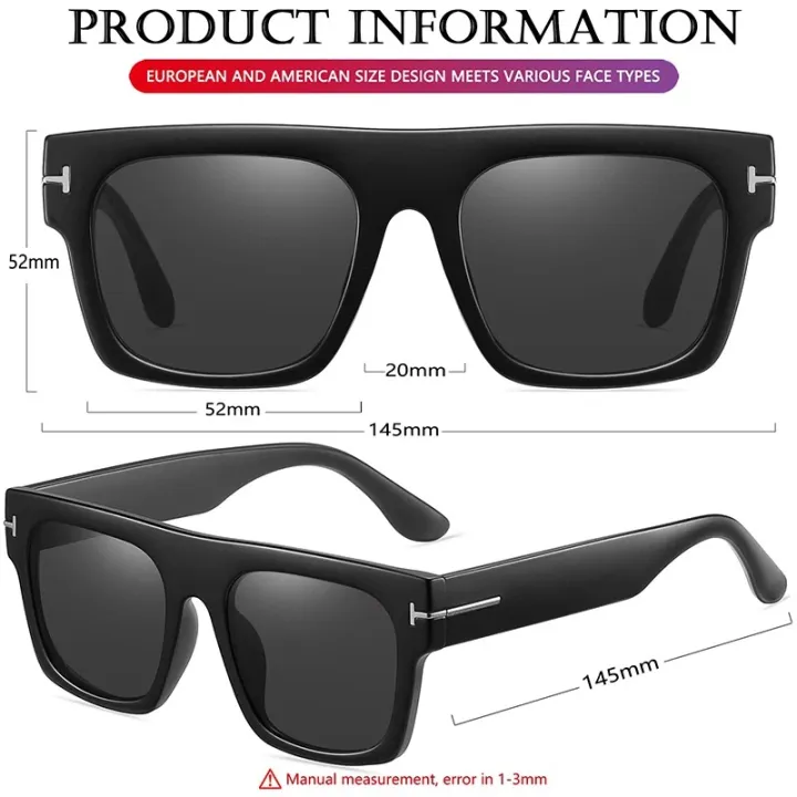 Korean%20Trendy%20classic%20Unique%20Design%20Viral%20Tiktok%20Flat%20Black%20rimless%20Square%20Sunglasses%20For%20Men%20-%20Image%208