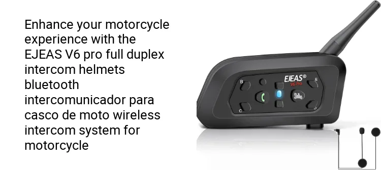 EJEAS V6 pro full duplex intercom helmets bluetooth