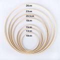 Spreeshop 4X Dream Bamboo Rings,Wooden Circle Round Catcher DIY Hoop for Flower Wreath House Garden Plant Decor Basket 26cm. 