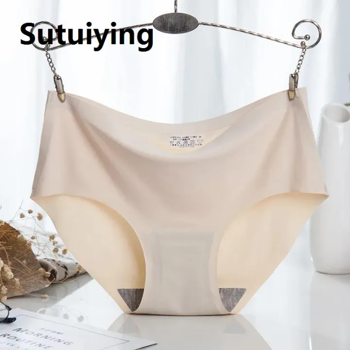 Sutuiying%201PC%20Women's%20Panties%20Ice%20Silk%20Underwear%20Seamless%20Lingerie%20For%20Women%20Mid%20Rise%20Female%20Lingerie%20Briefs%20Traceless%20Underpants%20-%20Image%204