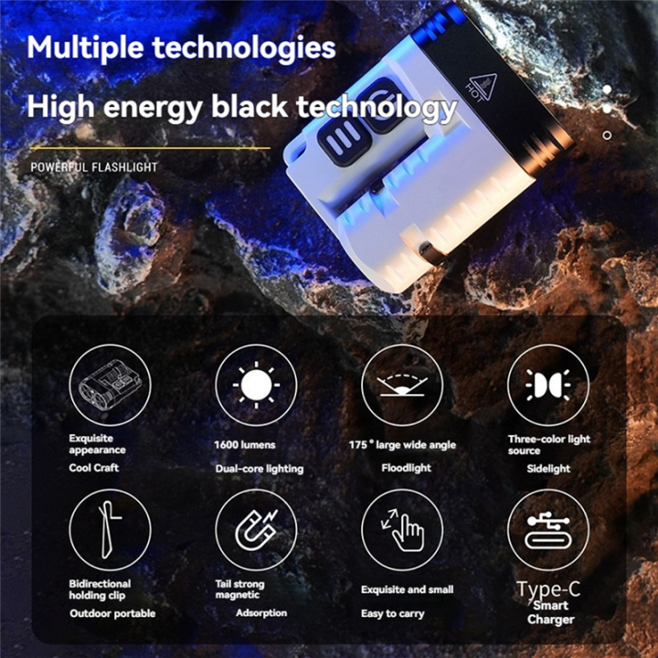 LED%20Flashlight%20Keychain%20Work%20Light%20USB%20Rechargeable%20Clip%20Torch%20-%20Image%204