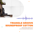 12Pcs Acoustic Foam Board,Studio Wedge Tile, Wall Panel, 2.5X30X30cm. 